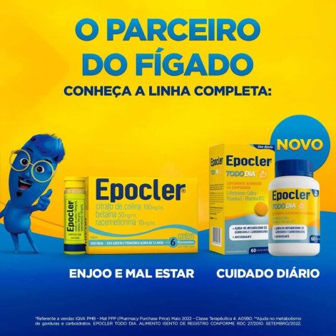 Epocler 100mg/ml + 10mg/ml + 50mg/ml Sabor Abacaxi 12 flaconetes de 10ml