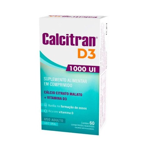  Polivitamínico Calcitran D3 1000UI 60 comprimidos