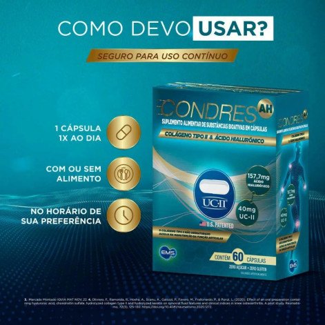  Suplemento Alimentar Condres AH com 60 Cápsulas