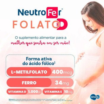 Polivitamínico NeutroFer Folato D para Gestantes 30 comprimidos