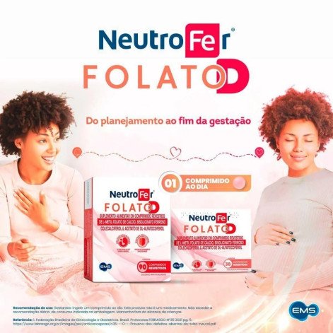 Polivitamínico NeutroFer Folato D para Gestantes 30 comprimidos