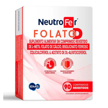 Polivitamínico NeutroFer Folato D para Gestantes 90 comprimidos