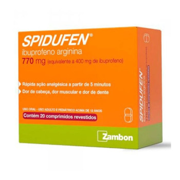  Spidufen 770mg 20 Comp Rev Ibuprofeno Arginina Zambon