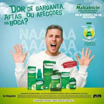  Spray Antisséptico Bucal Malvatricin 50ml