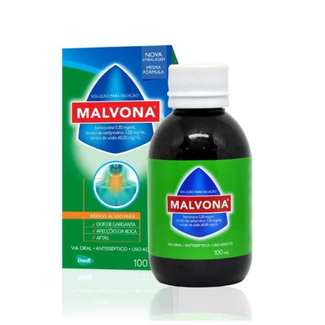  Solução Antisséptica Bucal Malvona com 100ml