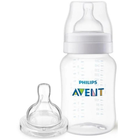Mamadeira Classica Anti-colic 260ml + Bico 6m+ Philips Avent Scy119/04