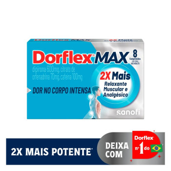  Dorflex MAX Analgésico e Relaxante Muscular 8 comprimidos