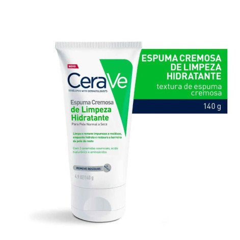 Espuma Cremosa de Limpeza Hidratante Cerave Sem Perfume 140g