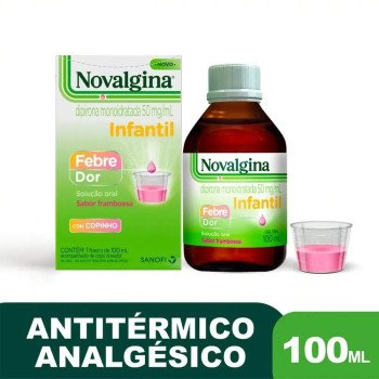 Novalgina Dipirona 50mg/ml Infantil Solução Oral 100ml + Copo Dosador