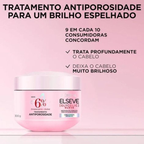 Máscara de Tratamento Elseve Glycolic Gloss 300g