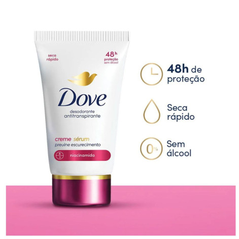 Desodorante Antitranspirante Creme Dove Creme Sérum Feminino 48h Niacinamida 50g