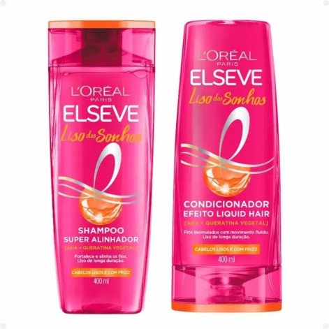 Shampoo e Condicionador Elseve Liso dos Sonhos 400ml