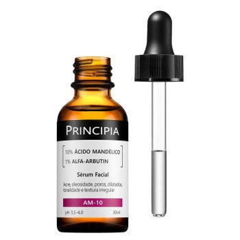  Sérum Facial Renovador Principia Skincare AM-10 Ácido Mandélico + Alfa-arbutin 30ml