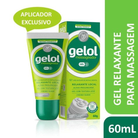 Gel Relaxante para Massagem Gelol com 60g