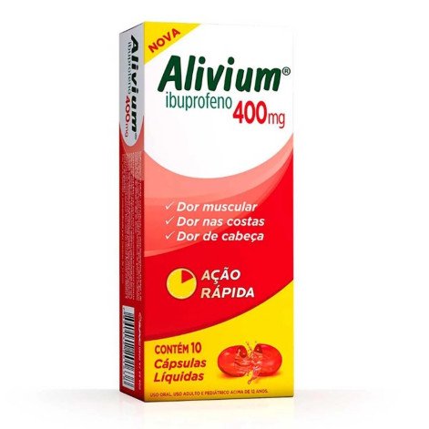 Alivium Ibuprofeno 400mg 10 Cápsulas