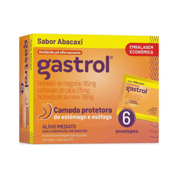 Gastrol Pó Efervescente Abacaxi 6 Sachês