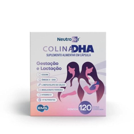Polivitamínico Neutrofer Colina DHA para Gestantes 120 Cápsulas
