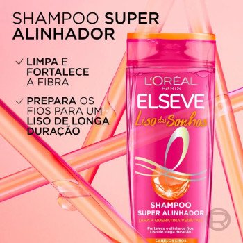 Shampoo Super Alinhador Elseve Liso dos Sonhos 400ml
