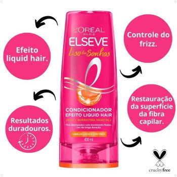 Condicionador Elseve Liso dos Sonhos Efeito Liquid Hair 400ml