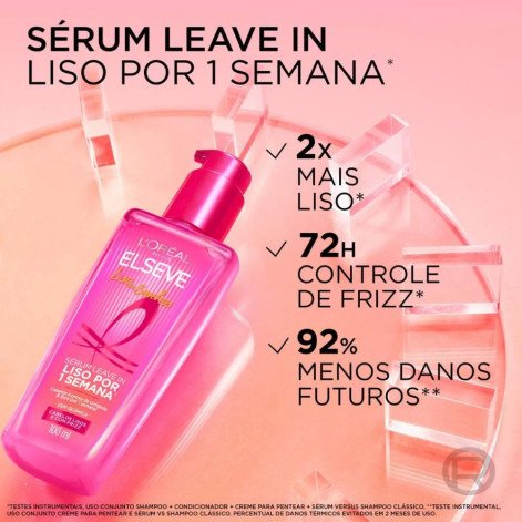  Sérum Leave-In Elseve Liso dos Sonhos 100ml