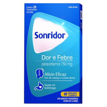 Sonridor Dor e Febre Paracetamol 750mg 20 comprimidos