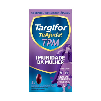 Polivitamínico Targifor Te Ajuda TPM Imunidade da Mulher 15 Cápsulas
