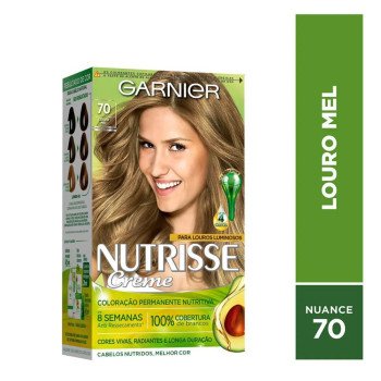 Tinta de Cabelo Permanente Nutrisse Creme - 70 Louro Mel