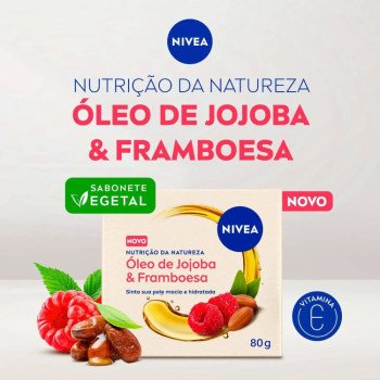 Sabonete Vegetal em Barra Nivea Nutrição da Natureza Óleo de Jojoba & Framboesa 80g