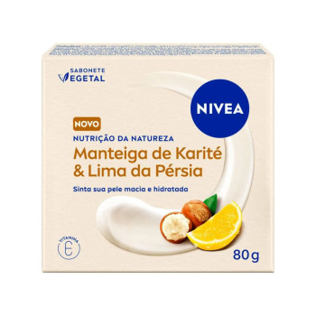 Sabonete Vegetal em Barra Nivea Nutrição da Natureza Manteiga de Karité & Lima da Pérsia 80g