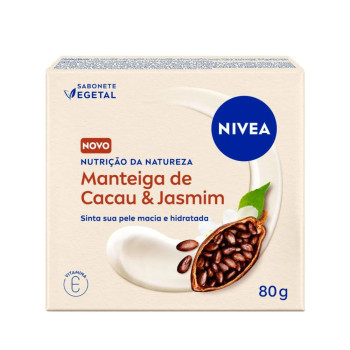 Sabonete Vegetal em Barra Nivea Nutrição da Natureza Manteiga De Cacau & Jasmim 80g