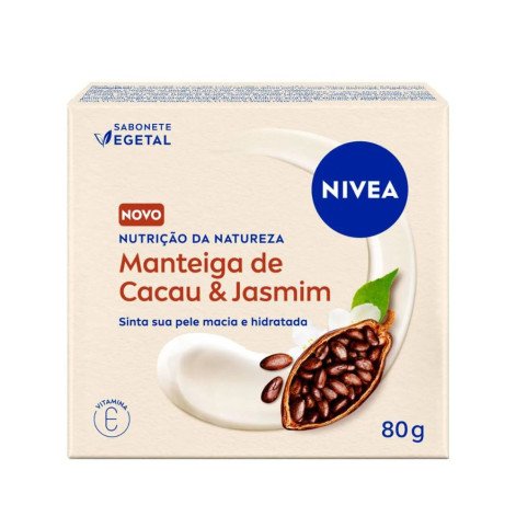 Sabonete Vegetal em Barra Nivea Nutrição da Natureza Manteiga De Cacau & Jasmim 80g