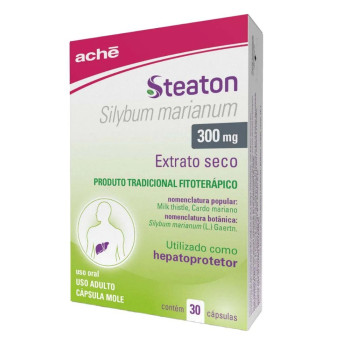 Steaton Silimarina 300mg Hepatoprotetor 30 cápsulas