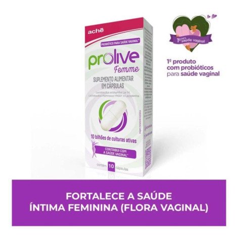 Suplemento Alimentar Prolive Femme 10 Cápsulas