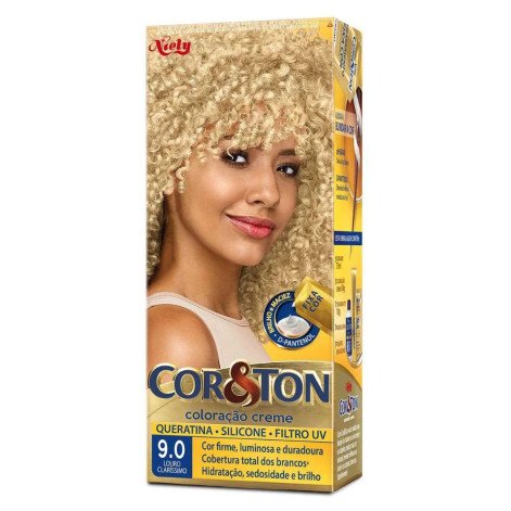 Tinta de Cabelo Permanente Cor&Ton Niely - 9.0 Louro Claríssimo