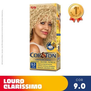 Tinta de Cabelo Permanente Cor&Ton Niely - 9.0 Louro Claríssimo