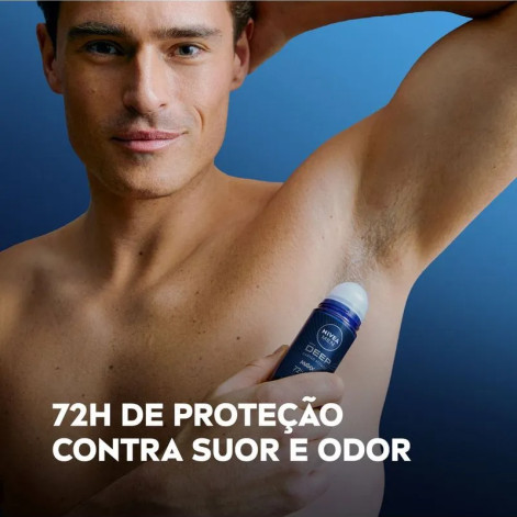 Desodorante Antitranspirante Roll On Nivea Men Deep Carvao Ativado Maxx Tech 50ml