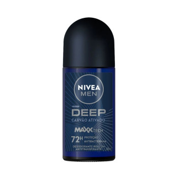 Desodorante Antitranspirante Roll On Nivea Men Deep Carvao Ativado Maxx Tech 50ml