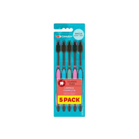 Pack Escova Dental Condor Classic Flex 5Un