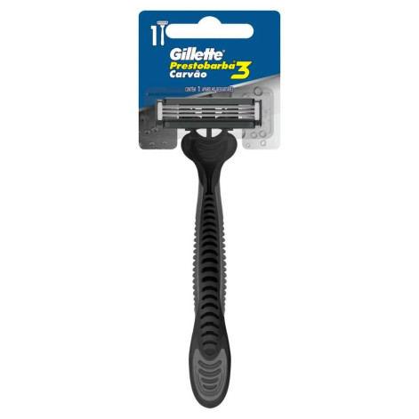 Aparelho De Barbear Gillette Presto3 Carvao Ativado