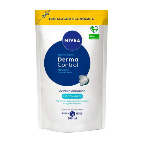 Sabonete Refil Líquido Nivea Derma Control Defende 200ml