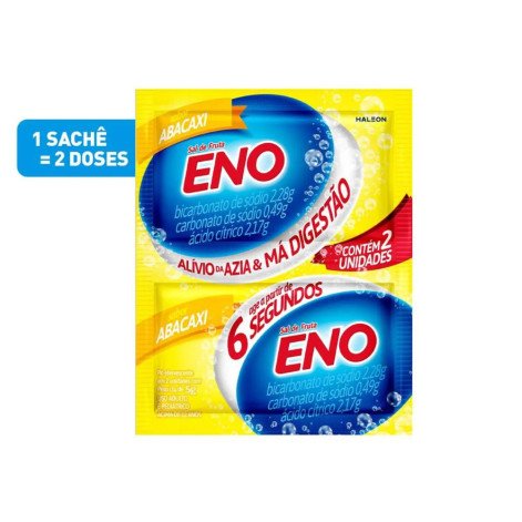 Sal de Fruta Eno Abacaxi Pó Efervescente 5g 2 envelopes