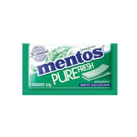 Goma Mentos Pure Fresh Spearmint com 5 Unidades 8,5g