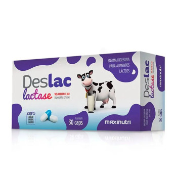 Deslac Lactase 10.000FCC, caixa com 30 cápsulas