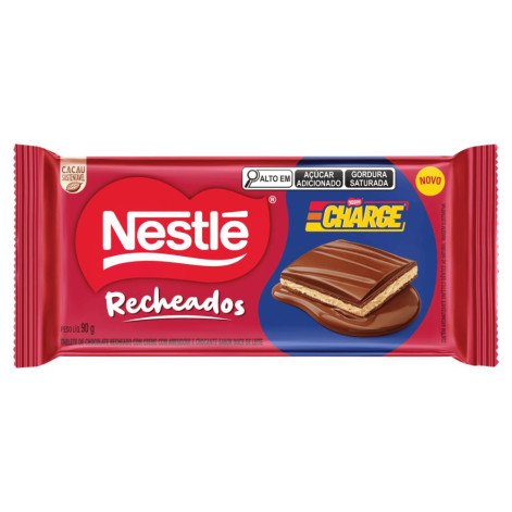 Barra de Chocolate Recheado Charge Nestlé 90g