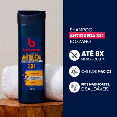 Shampoo Bozzano Antiqueda 3 em 1 325ml