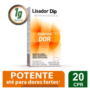 Lisador Dip - Dipirona Sódica 1g 20 comprimidos