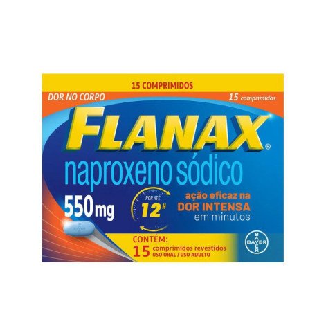Flanax Naproxeno Sódico 550mg 15 comprimidos