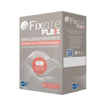 Suplemento Alimentar com Cálcio + Colágeno Fixare Flex 60 comprimidos