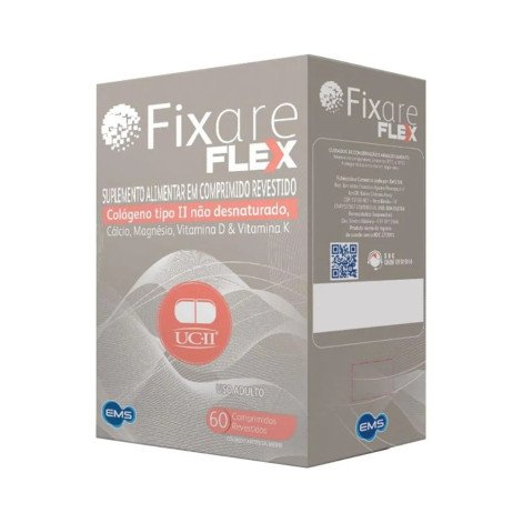 Suplemento Alimentar com Cálcio + Colágeno Fixare Flex 60 comprimidos