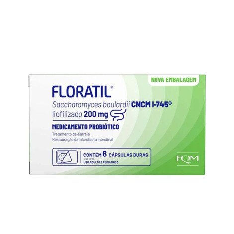  Probiótico Floratil 200mg 6 Cápsulas